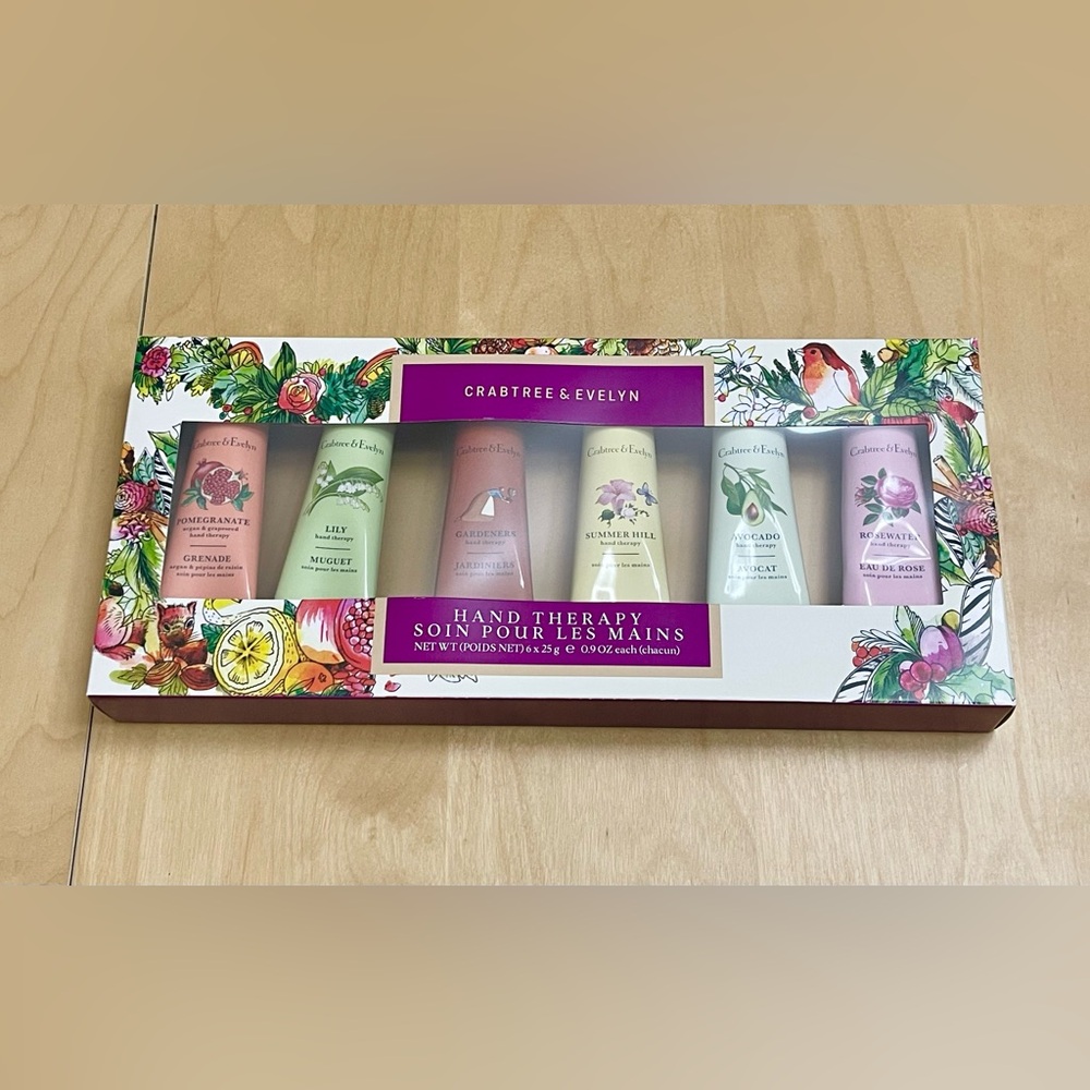 Crabtree & Evelyn 6 pc Hand Therapy Set .9 Oz each